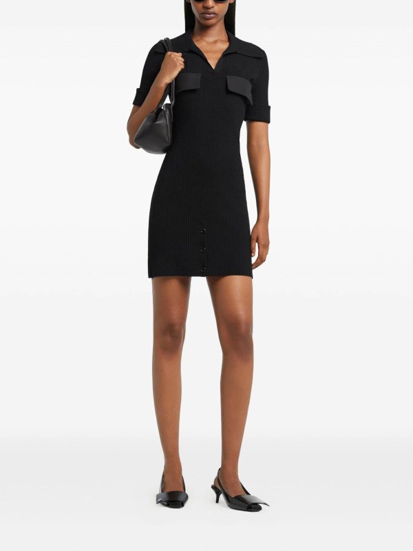 The Best Shops Courreges: abiti al ginocchio - Abito Midi A Coste