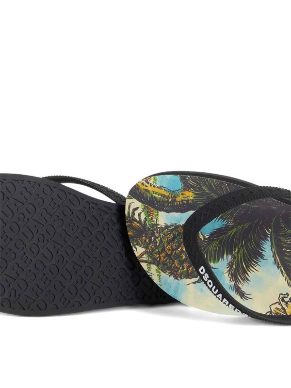 The Best Shops DSQUARED2: flip flops - Flip-Flops With Print