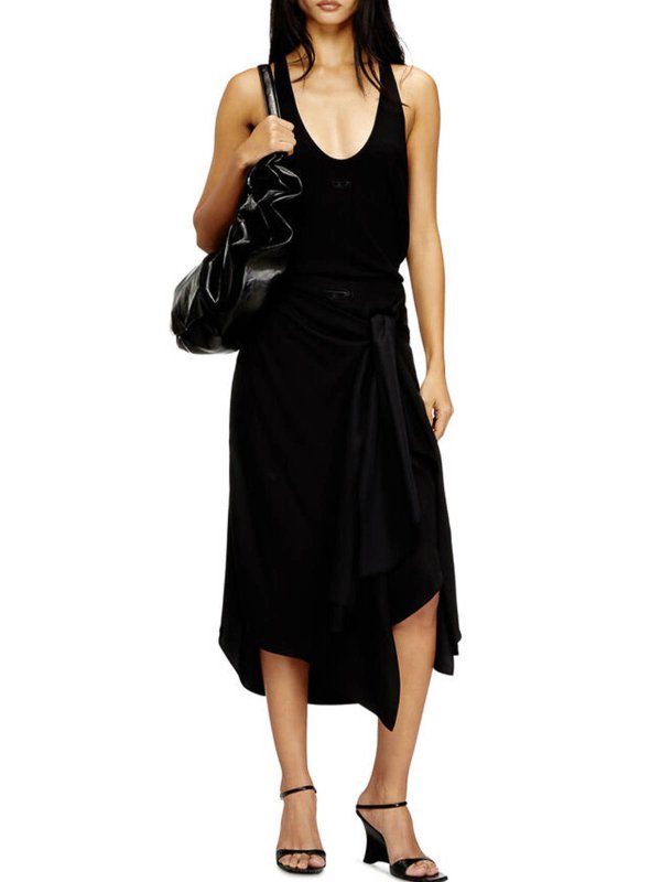 DIESEL: Jupes midi et au genou online - Jupe Midi - Noir