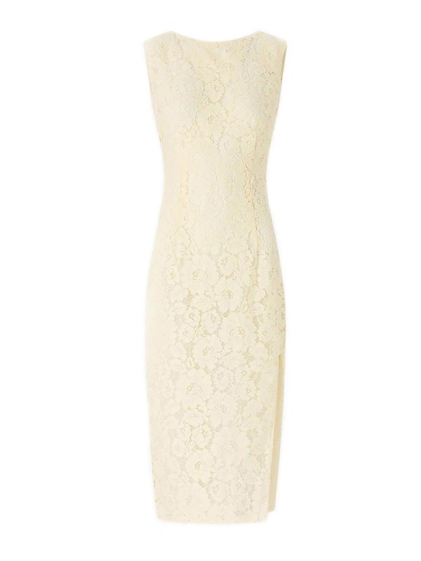 Pinko: Robe longueur genou - Robe Au Genou - Blanc