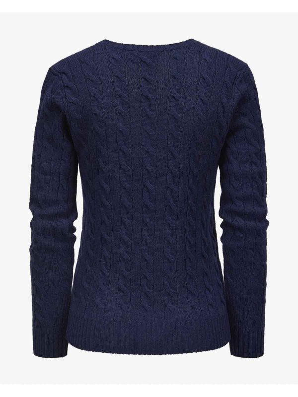 POLO RALPH LAUREN: Strickpullover mit V-Ausschnitt online - V-Pullover - Dunkelblau