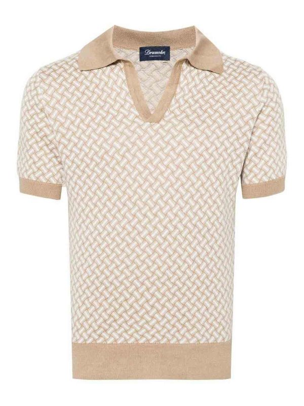 DRUMOHR: Poloshirts - Poloshirt - Beige