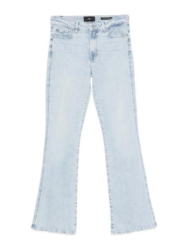 7 FOR ALL MANKIND: Bootcut - Bootcut Jeans - Hellblau