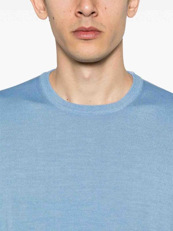 Pull Col Rond - Bleu shop online: DRUMOHR