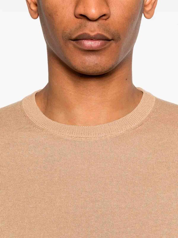 Rundhalspullover - Beige shop online: DRUMOHR