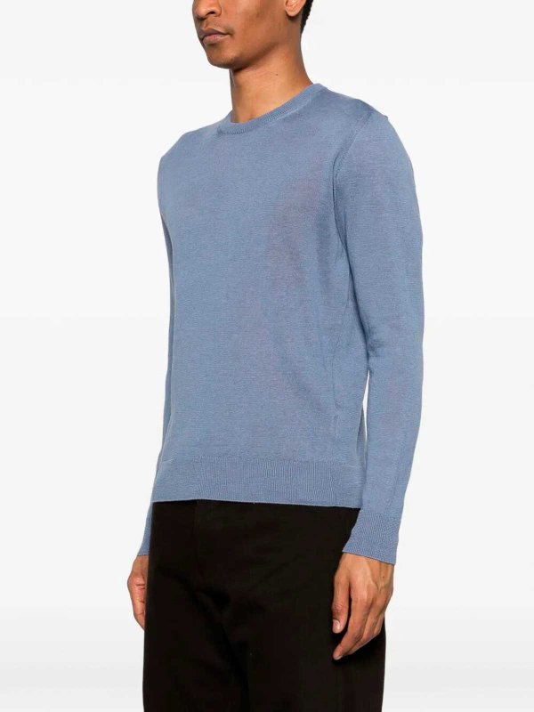 Pull Col Rond - Bleu shop online: DRUMOHR