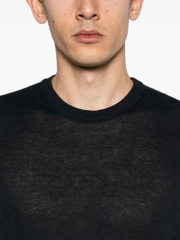 クルーネック - ダークブルー shop online: DRUMOHR