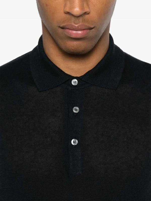 Buttoned Polo With Logo shop online: DRUMOHR