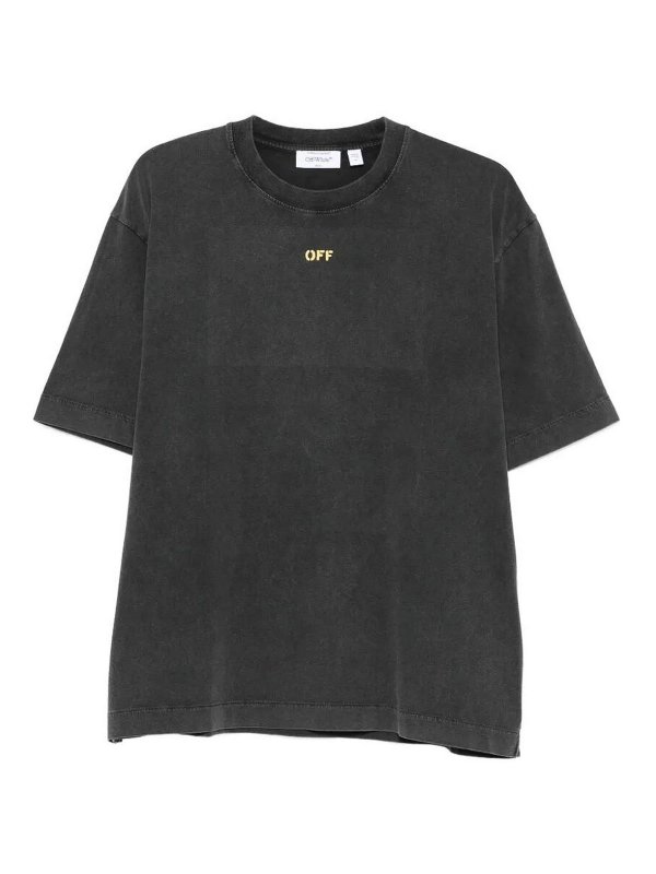 OFF-WHITE: T-shirts - T-Shirt - Noir
