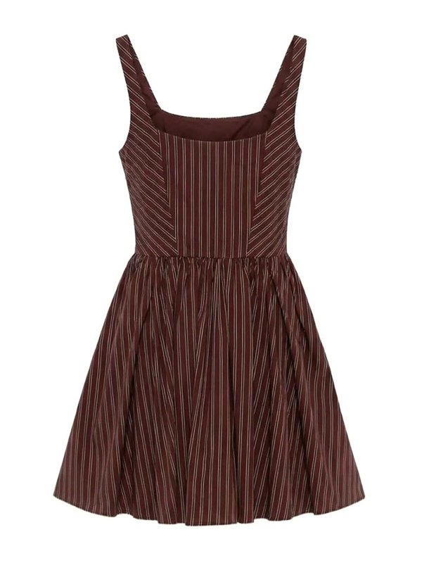 PATRIZIA PEPE: ニーレングスドレス - 膝丈ドレス - ブラウン