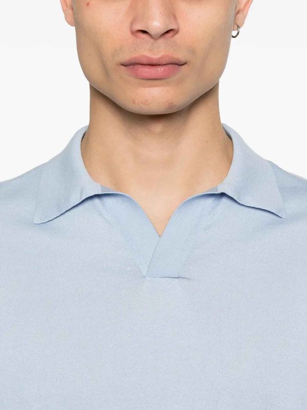 ポロシャツ - ライトブルー shop online: PIACENZA 1733