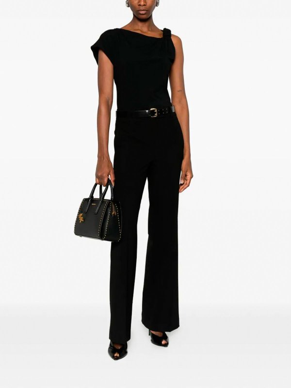 Pinko: Strickpullover mit Rundhalsausschnitt online - Rundhalspullover - Schwarz