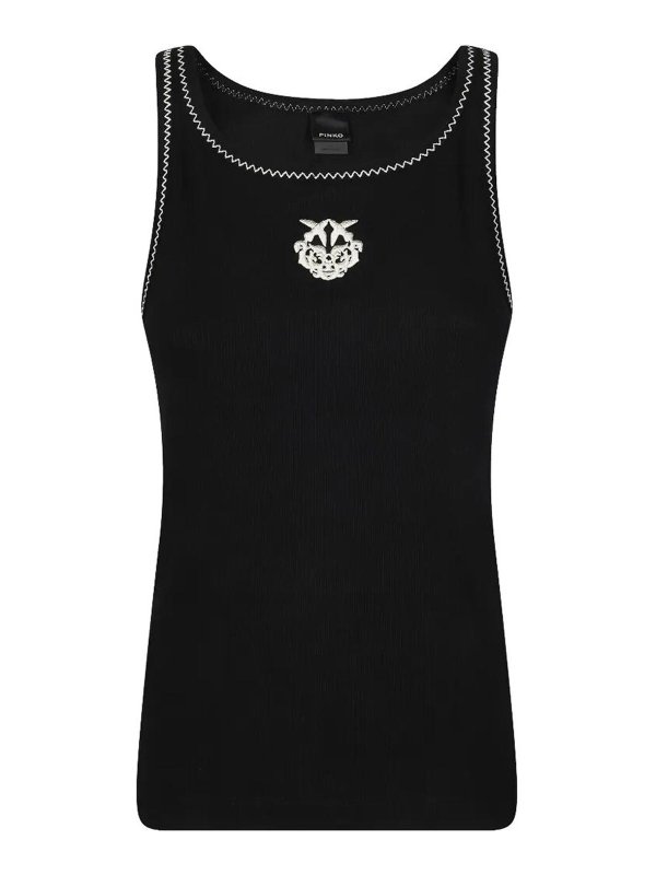 Pinko: Tops y camisetas sin mangas - Top - Negro