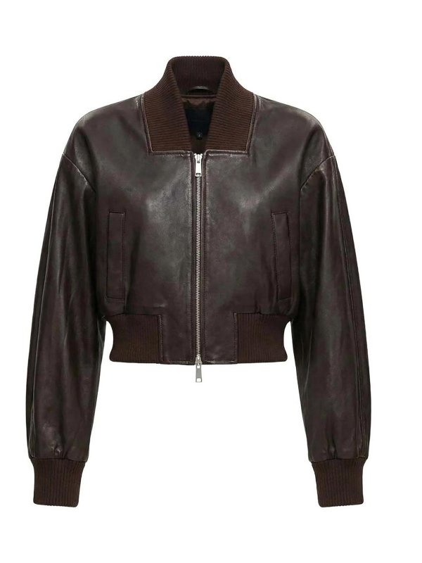 Self Portrait: Lederjacken - Lederjacke - Braun