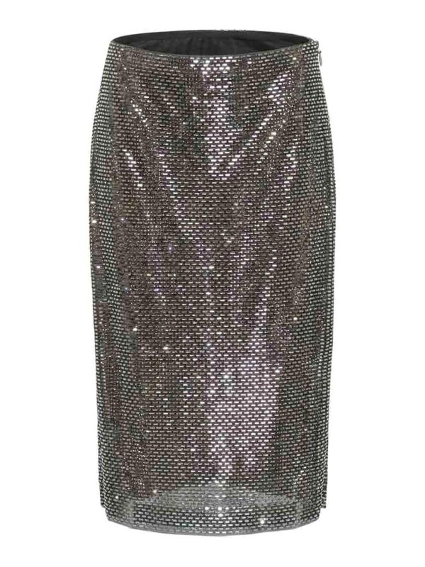 Self Portrait: Knielange und Midi Röcke - Midirock - Schwarz