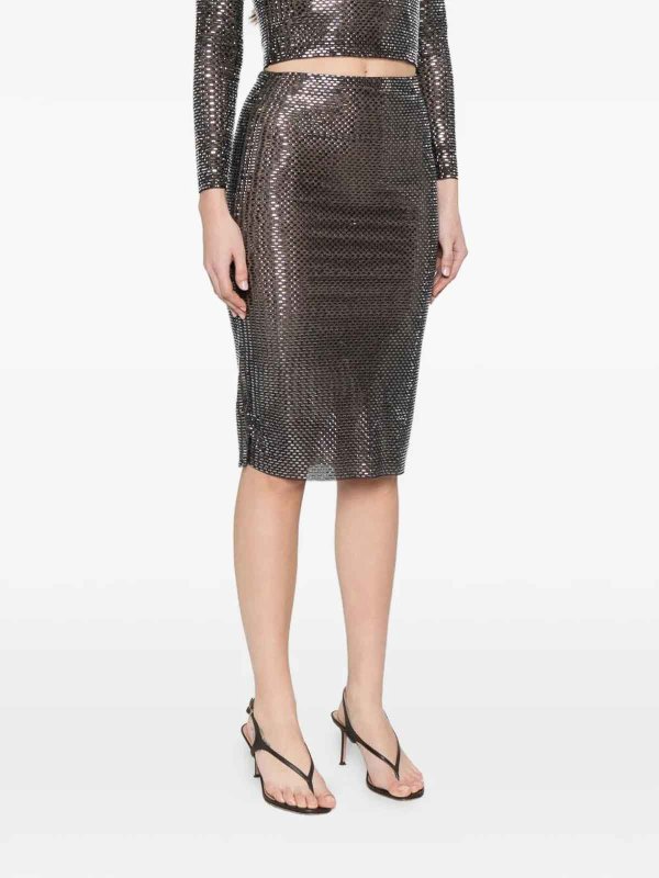 The Best Shops Self Portrait: Knielange und Midi Röcke - Midirock - Schwarz