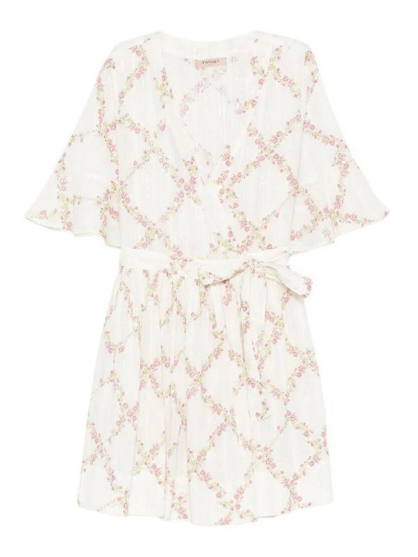 TWINSET: Maxikleider - Maxikleid - Weiß