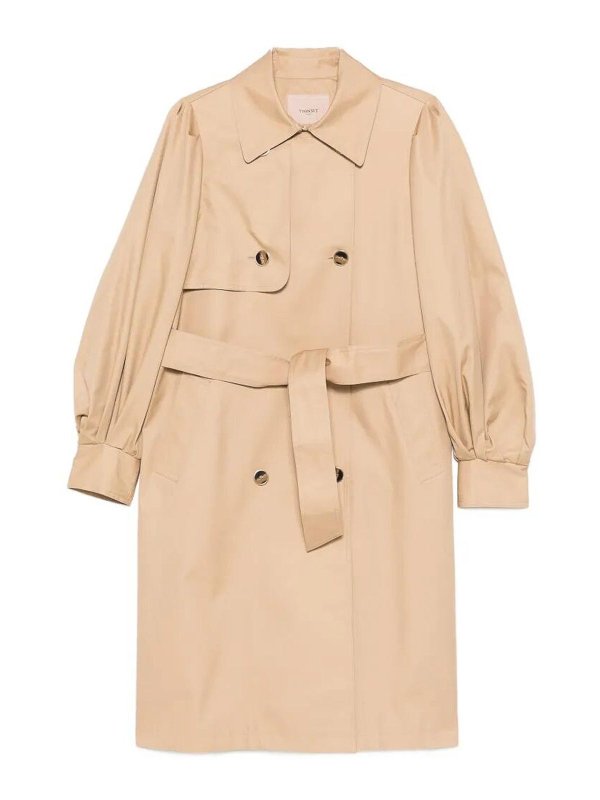 TWINSET: knee length coats - Coat