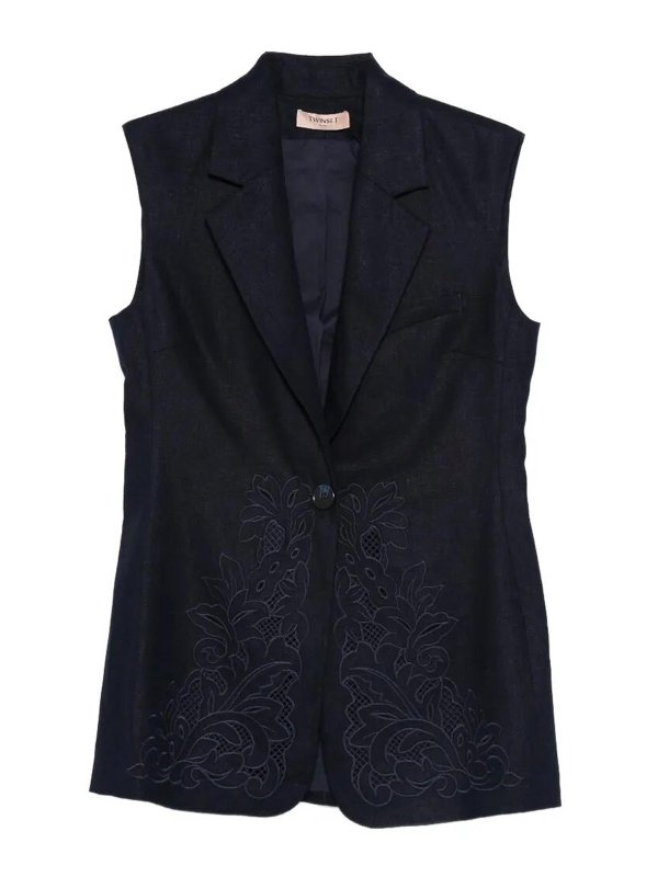 TWINSET: Westen - Weste - Blau