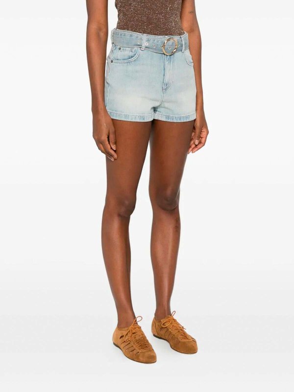 The Best Shops TWINSET: トラウザーショーツ - ショートパンツ - ライトウォッシュ