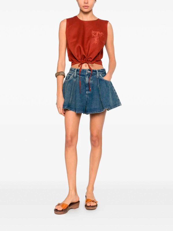 TWINSET: Tops y camisetas sin mangas online - Top - Marrón