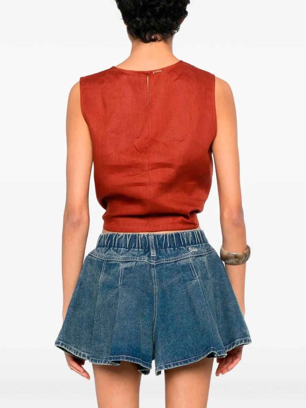 The Best Shops TWINSET: Tops y camisetas sin mangas - Top - Marrón