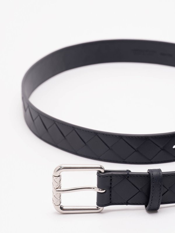BOTTEGA VENETA: ベルト online - ベルト - ダークブルー