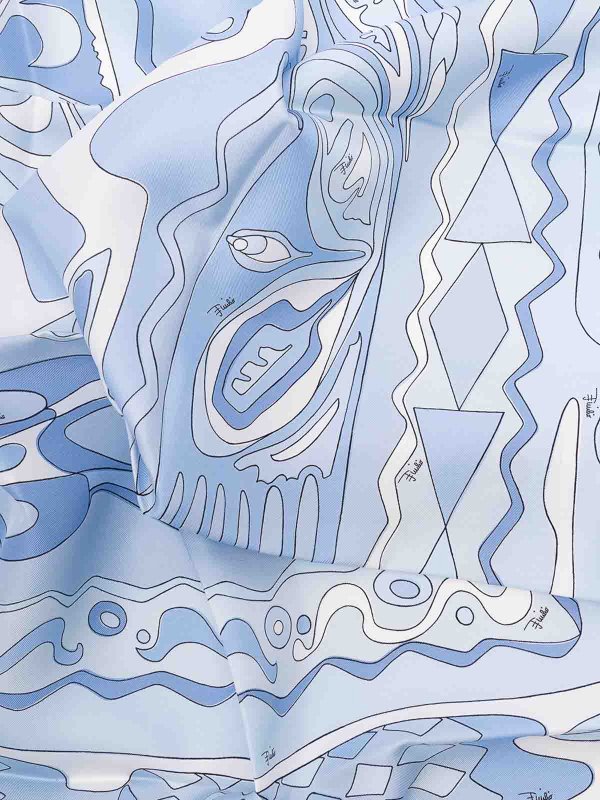 The Best Shops EMILIO PUCCI: Stolen und Schals - Stola - Hellblau