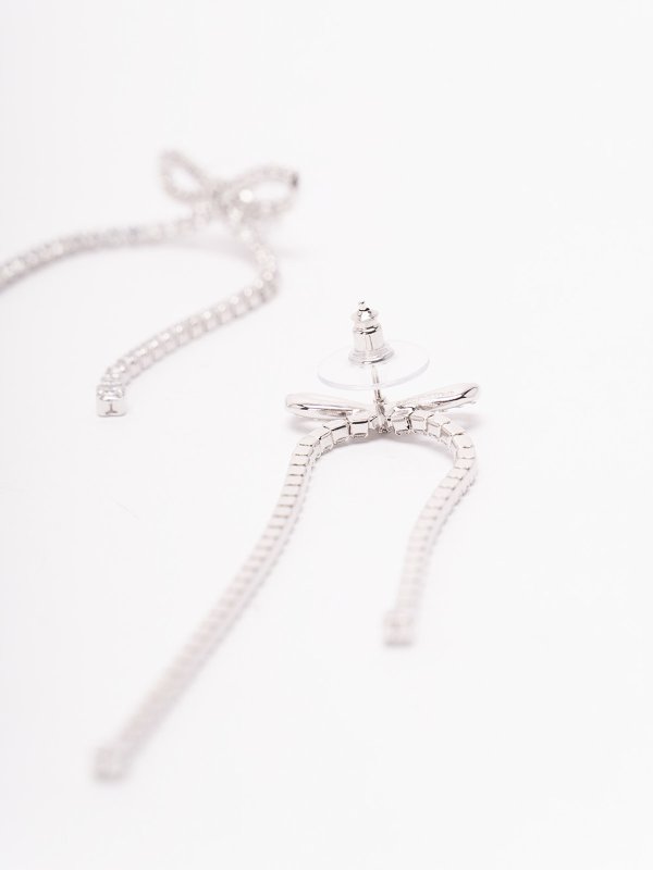 Self Portrait: Earrings online - Crystal Bow Dangle Earrings