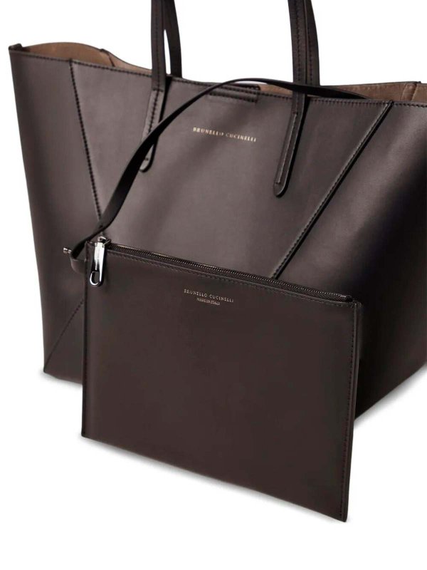 トートバッグ - ダークブラウン shop online: BRUNELLO CUCINELLI