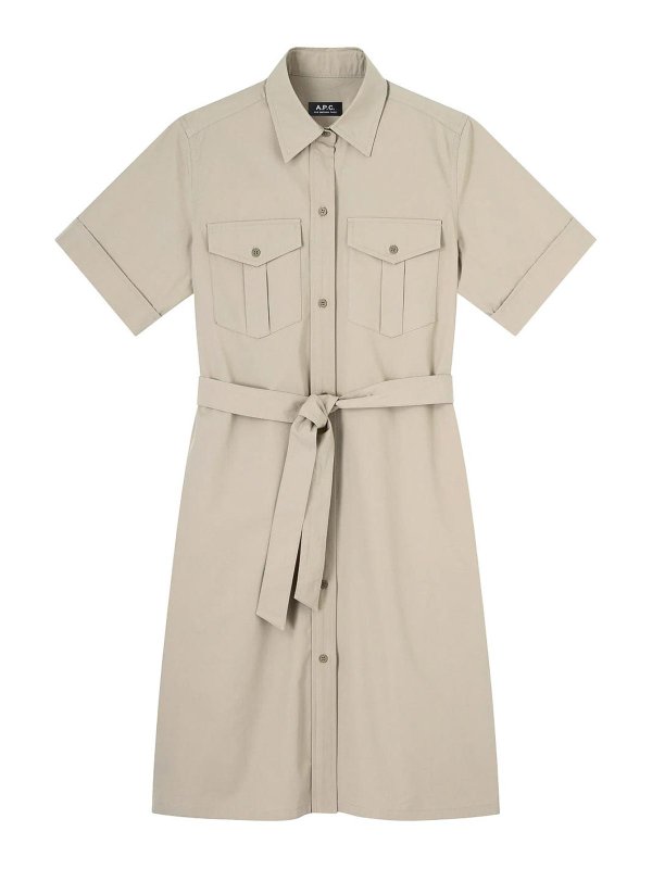 A.P.C.: ニーレングスドレス - 膝丈ドレス - 緑