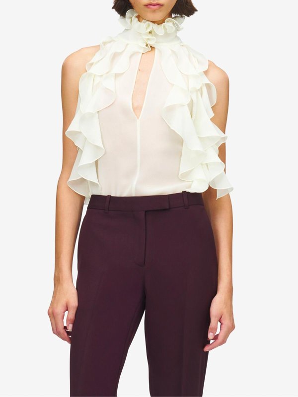 ALEXANDER MCQUEEN: Tops & Tank tops online - Ruffle Top