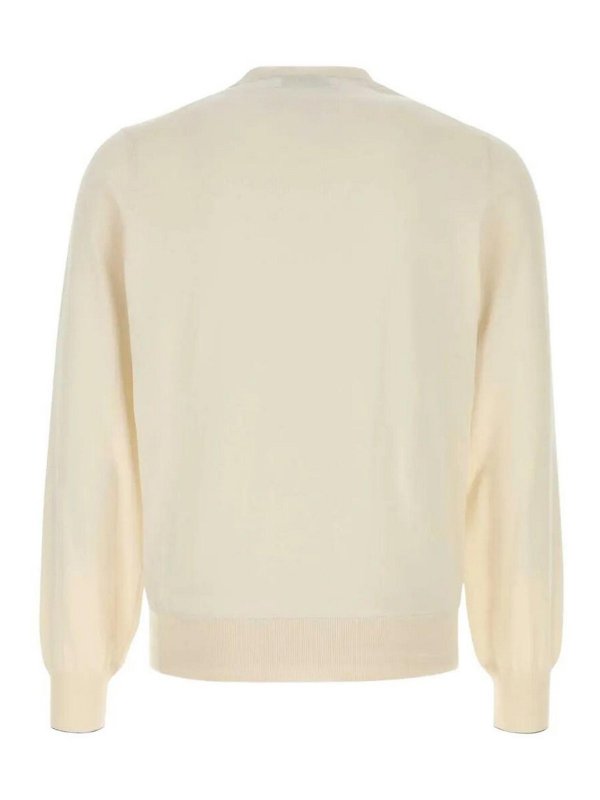 BRUNELLO CUCINELLI: Strickpullover mit Rundhalsausschnitt online - Rundhalspullover - Weiß
