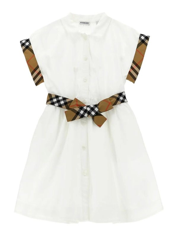 BURBERRY: ニーレングスドレス - 膝丈ドレス - 白