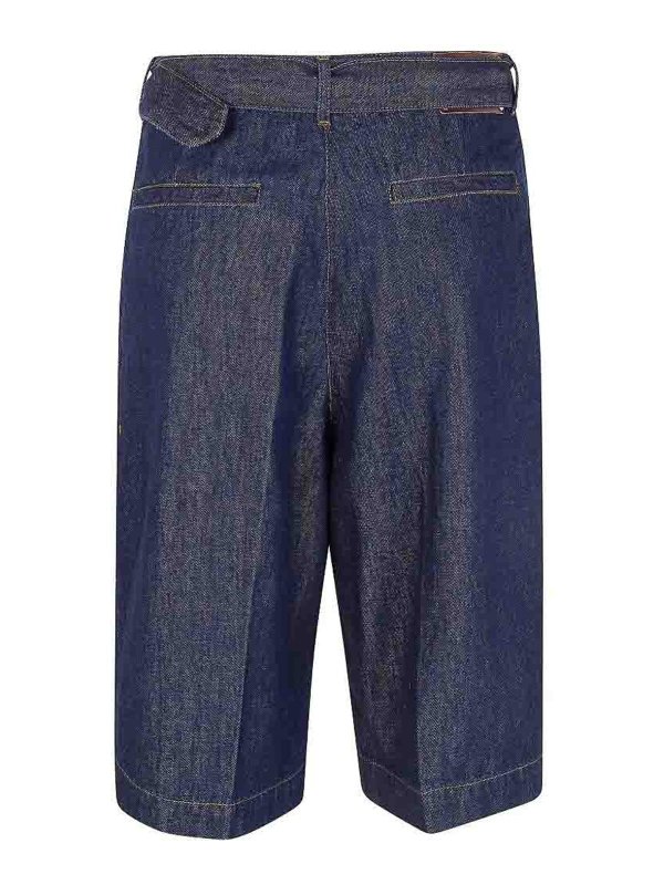 DRIES VAN NOTEN: トラウザーショーツ online - ショートパンツ - ミディアムウォッシュ