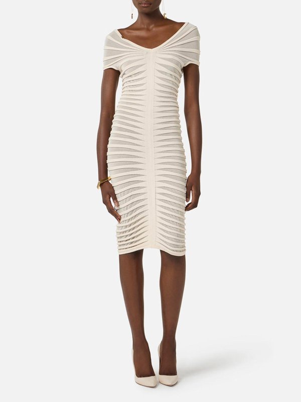 ELISABETTA FRANCHI: knee length dresses online - Cotton Thread