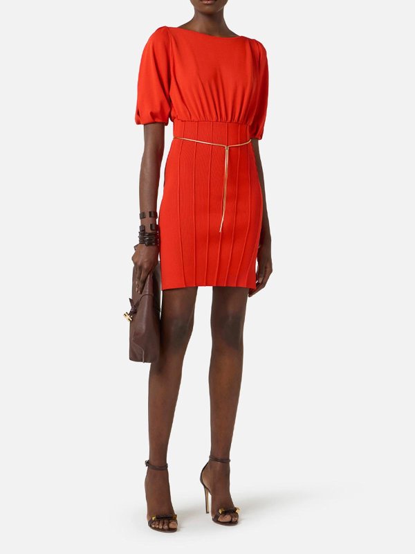 ELISABETTA FRANCHI: ショートドレス online - ショートドレス - オレンジ
