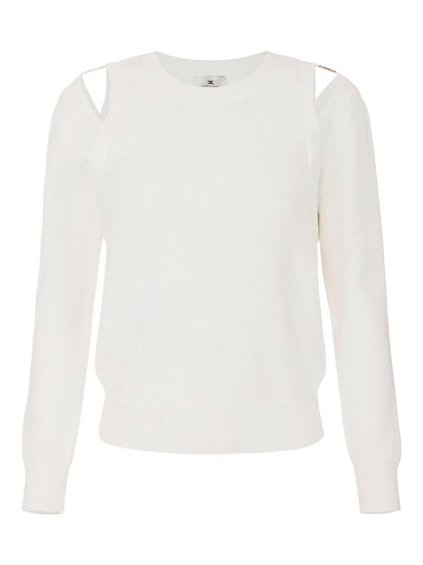 ELISABETTA FRANCHI: スウェット＆セーター - スウェットシャツ/セーター - クリーム