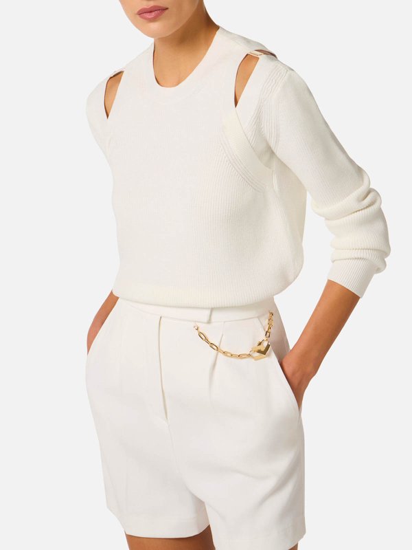 ELISABETTA FRANCHI: スウェット＆セーター online - スウェットシャツ/セーター - クリーム