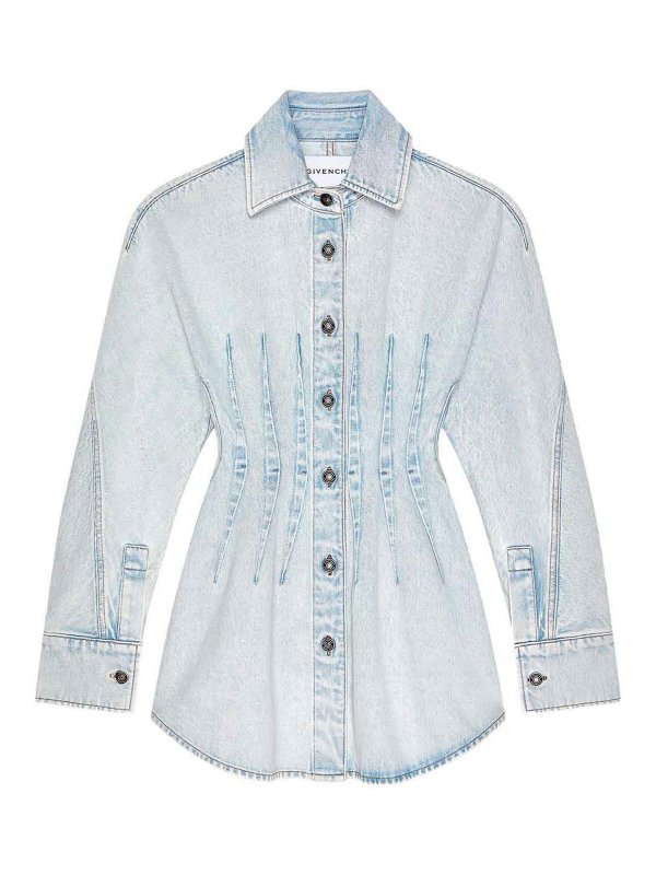 GIVENCHY: Knielange Kleider - Knielanges Kleid - Hellblau