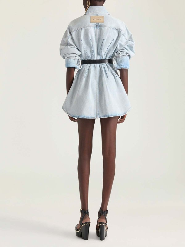 The Best Shops GIVENCHY: Knielange Kleider - Knielanges Kleid - Hellblau