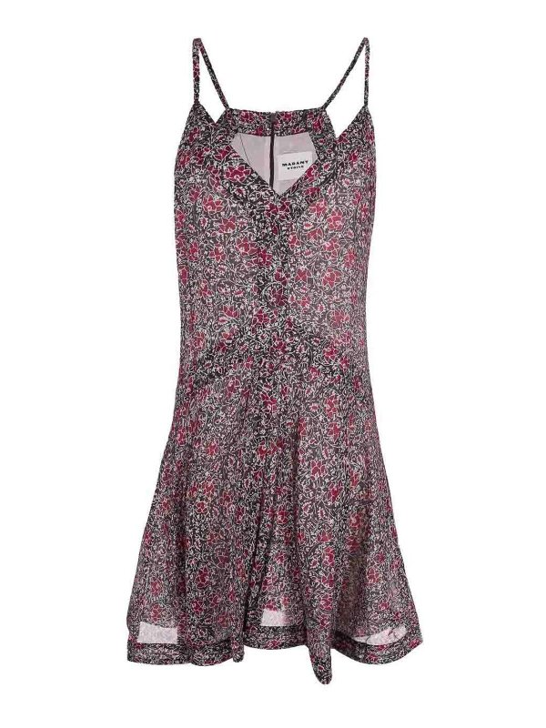 Isabel Marant Etoile: ショートドレス - ショートドレス - ダークレッド