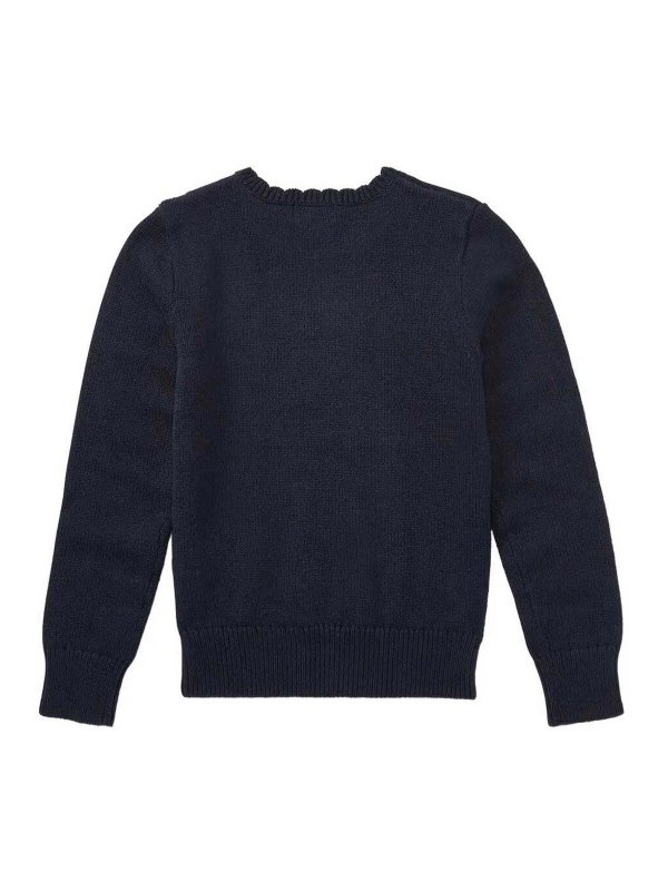 RALPH LAUREN: crew necks online - Iconic Bear Cotton Pullover