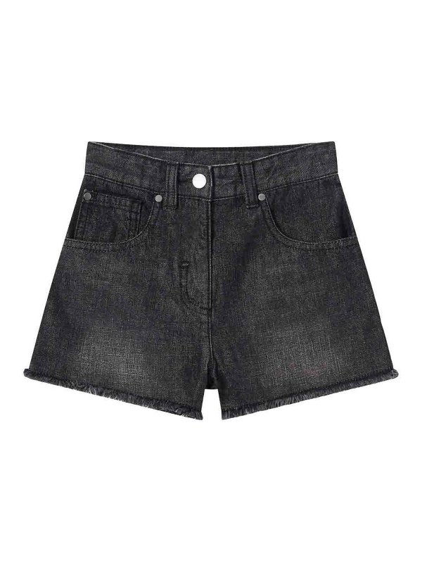Stella McCartney Kids: トラウザーショーツ - ショートパンツ - 黒