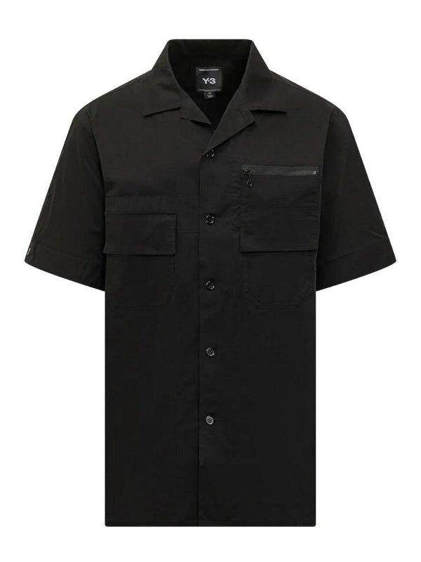 Y-3: Camisas - Camisa - Negro