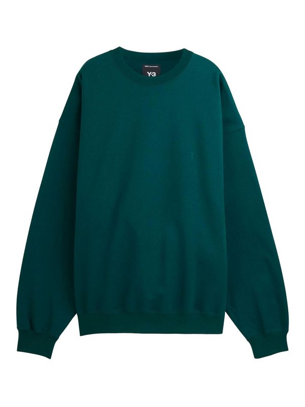 Y-3: Sudaderas y suéteres - Sudadera - Verde