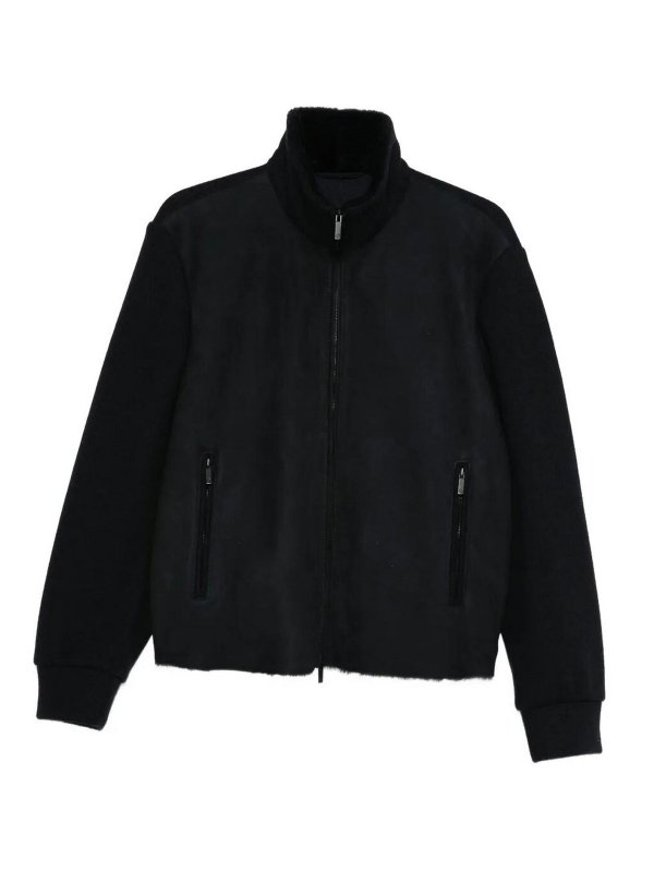 GIORGIO ARMANI: casual jackets - High-Neck Bluson Jacket