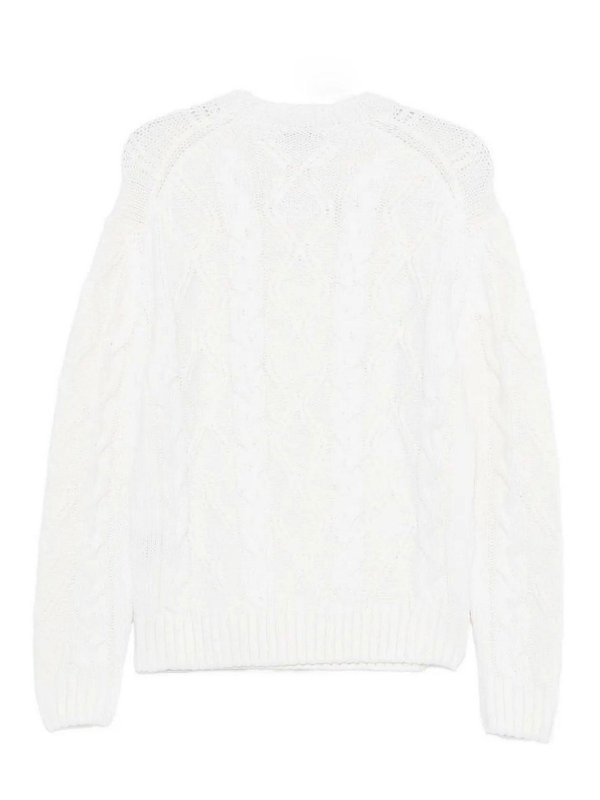 PAUL & SHARK: Strickpullover mit Rundhalsausschnitt online - Rundhalspullover - Weiß