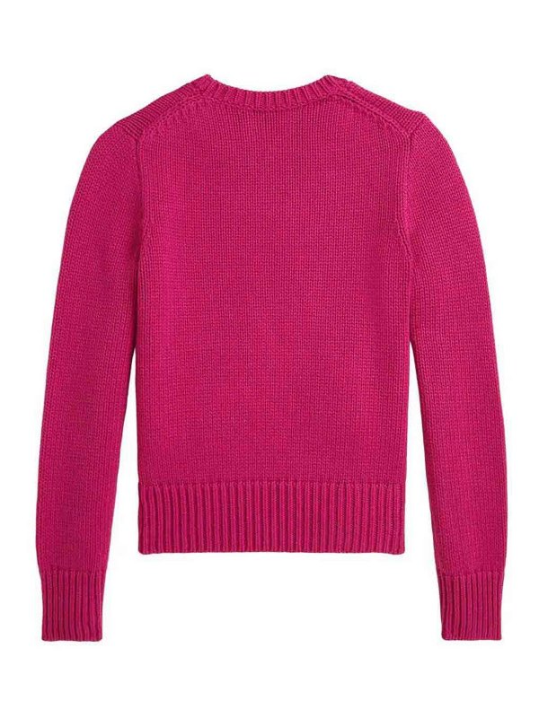 RALPH LAUREN: Strickpullover mit Rundhalsausschnitt online - Rundhalspullover - Nude
