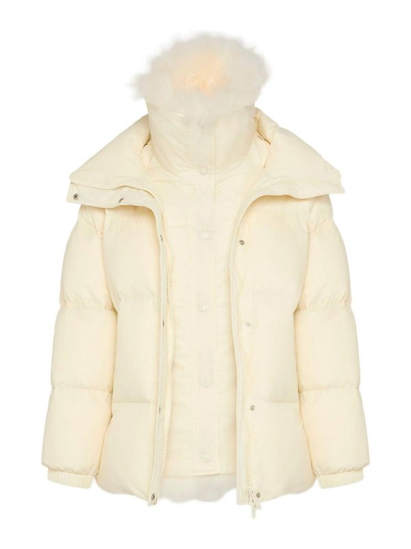 YVES SALOMON: ダウン・ハイテクジャケット - ダウンジャケット - ダークグリーン